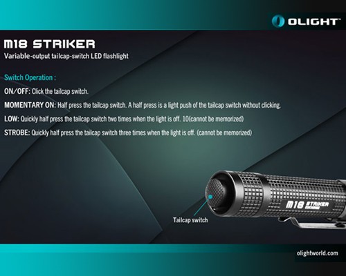 Đèn pin Olight M18 Striker